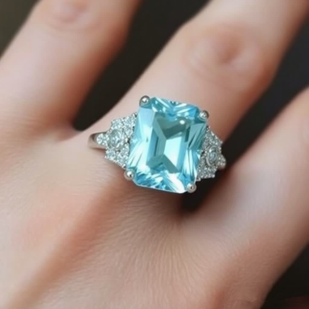 Aquamarine Engagement Ring